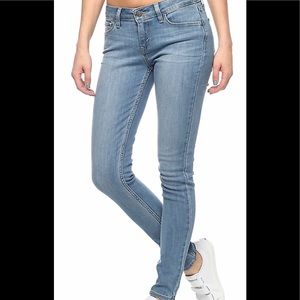 Levi’s “535 Super Skinny” light wash Denim